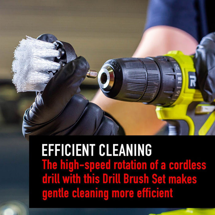 Maxshine Soft Leather & Fabric Drill Brush Set - Custom Dealer Solutions - 7012010