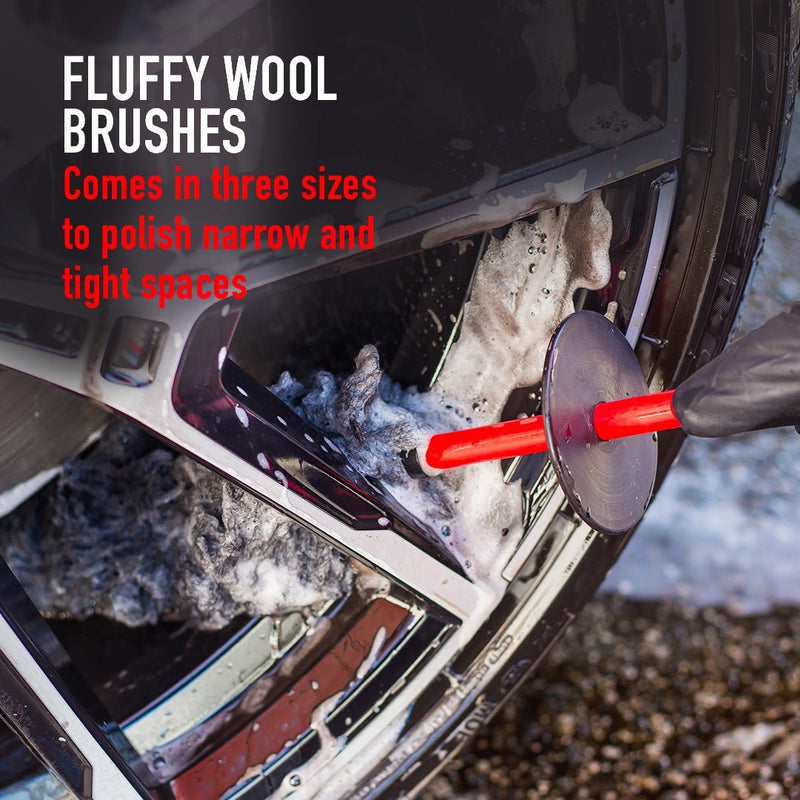 Maxshine Ultimate Wool Wheel Brush Set (3 pcs) - Custom Dealer Solutions - 704601