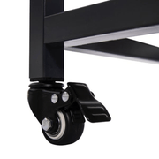 Mobile Bin Storage Unit - Double Row w/ Large Clear Bins - Custom Dealer Solutions - MBS - DR - 8L - CL