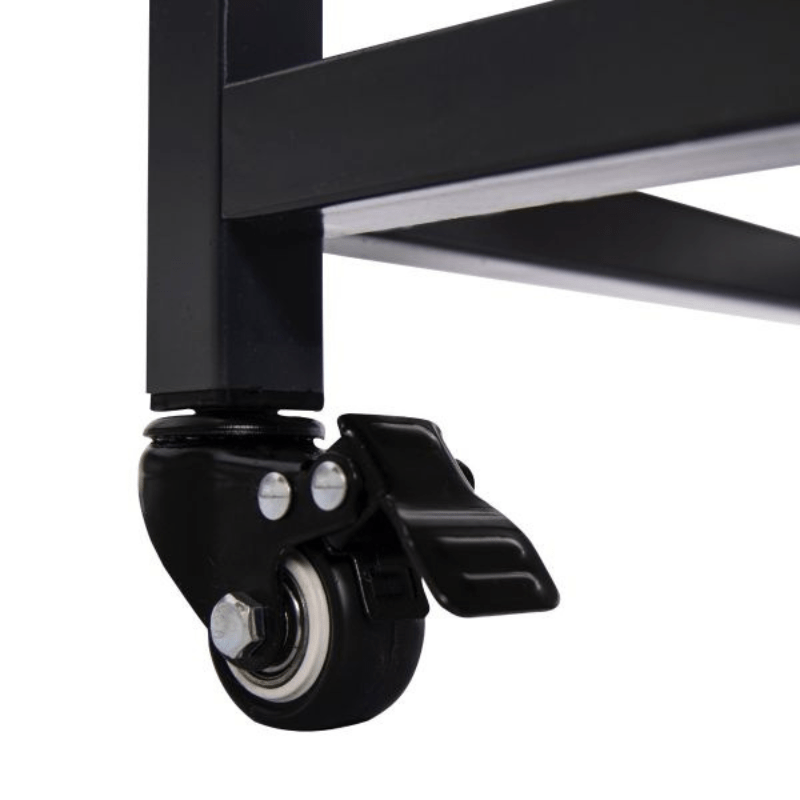 Mobile Bin Storage Unit - Double Row w/ Large Clear Bins - Custom Dealer Solutions - MBS - DR - 8L - CL