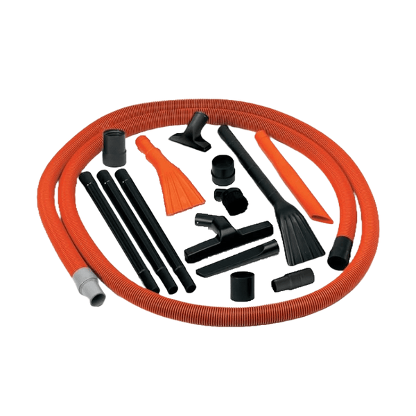 Mr. Nozzle™ (M - 115 - DB) 1.5" x 15' Orange/Black Vac Hose & Tool Kit - Custom Dealer Solutions - M - 115 - DB