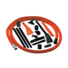 Mr. Nozzle™ (M - 115 - DB) 1.5" x 15' Orange/Black Vac Hose & Tool Kit - Custom Dealer Solutions - M - 115 - DB