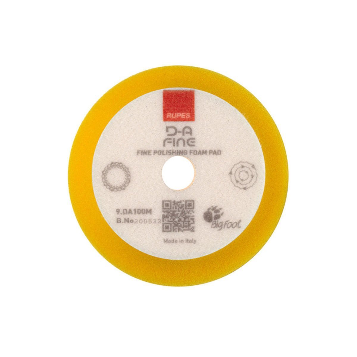 Rupes DA Fine Foam Pad (Yellow) - Custom Dealer Solutions - 9.DA100M