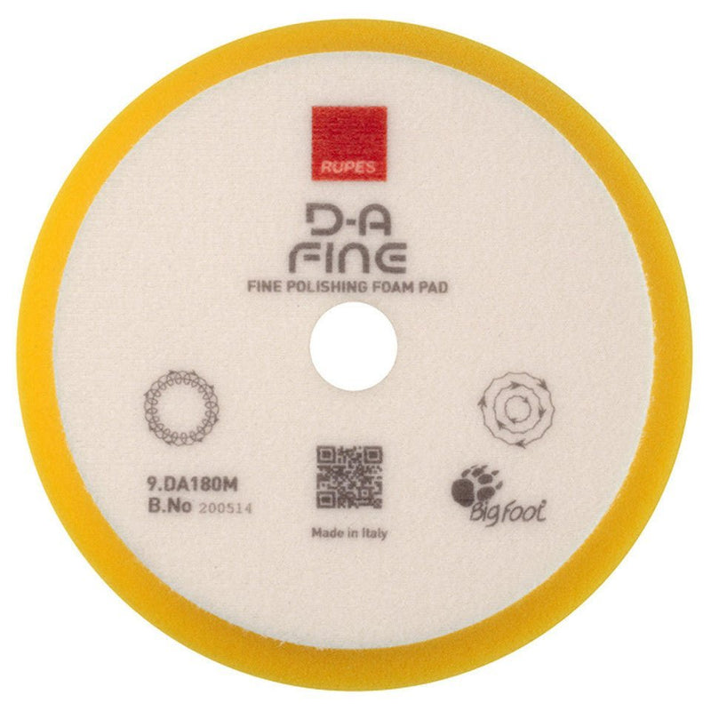 Rupes DA Fine Foam Pad (Yellow) - Custom Dealer Solutions - 9.DA180M