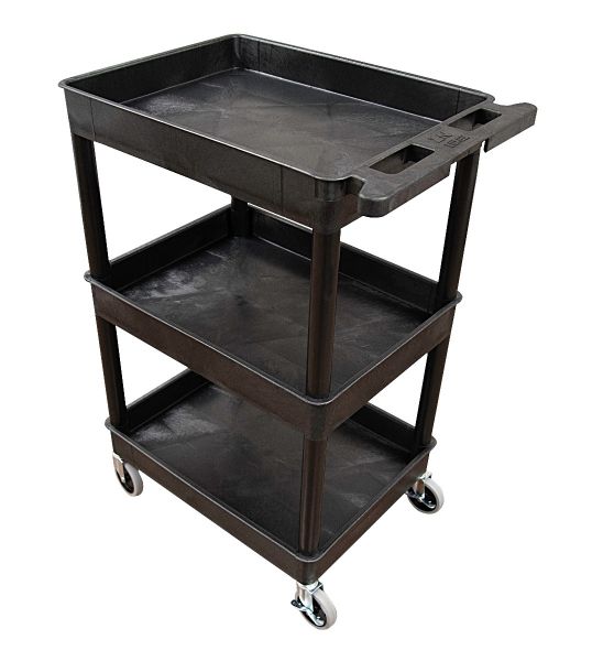 Tub Cart - 3 Shelves (Black) - Custom Dealer Solutions - STC111 - B