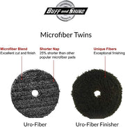 Uro Fiber Black Finisher Pad - 5 Inch - Custom Dealer Solutions - ‎592MFP - BK
