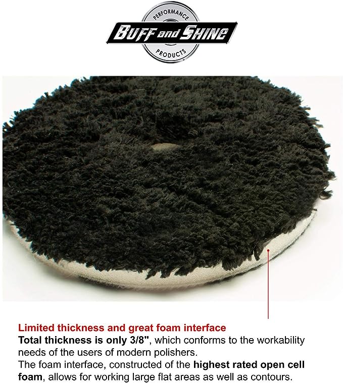 Uro Fiber Black Finisher Pad - 5 Inch - Custom Dealer Solutions - ‎592MFP - BK