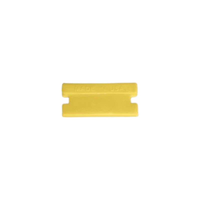 Yellow Single Edge Plastic Razor Blades (100 Pack) - Custom Dealer Solutions - PSEYLW - 100